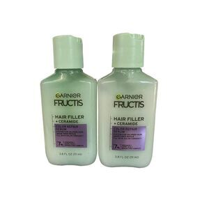 2 Garnier Fructis Hair Filler Color Repair Serum Treatment Ceramide 3.8oz 7%